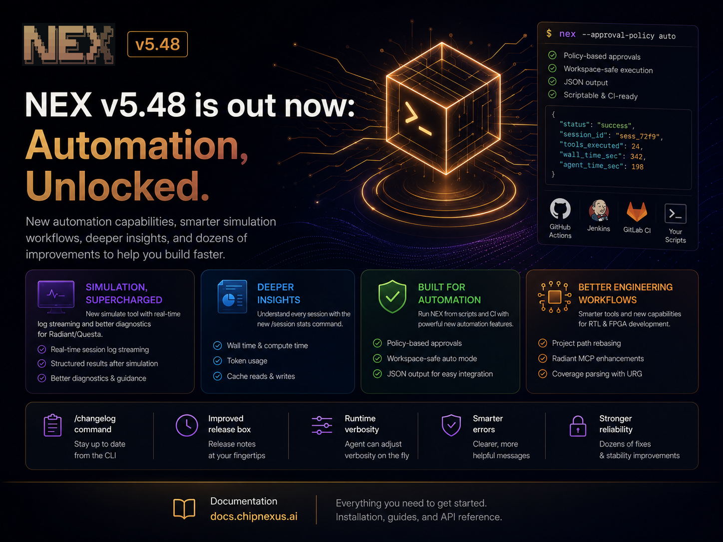 NEX v5.48 is out now: Automation, Unlocked